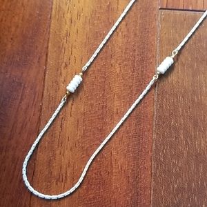 Monet white necklace